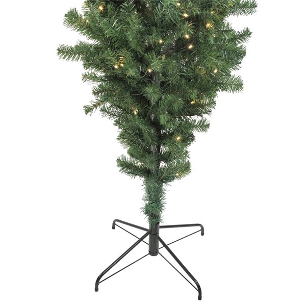 Northlight 7.5-ft Pre-Lit Green Spruce Artificial Upside Down Christmas Tree