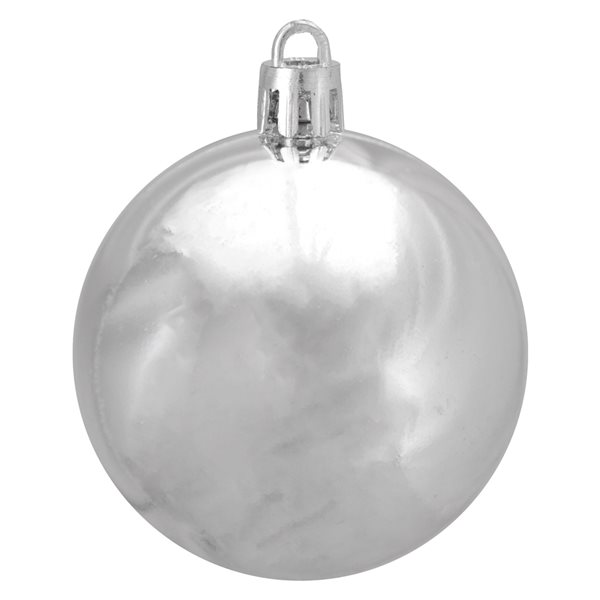 Northlight 60-Piece Silver Shatterproof Shiny Christmas Ball Ornaments