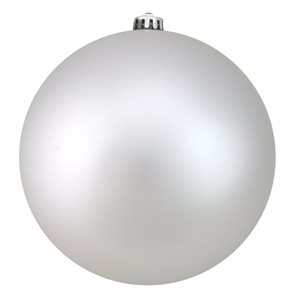 Northlight 8-in Silver Splendor Shatterproof Matte Christmas Ball Ornament
