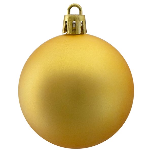 NORTHLIGHT 60Piece Vegas Gold Shatterproof Matte Christmas Ball