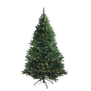 Northlight 9.5-ft Pre-Lit Full Buffalo Fir Artificial Christmas Tree