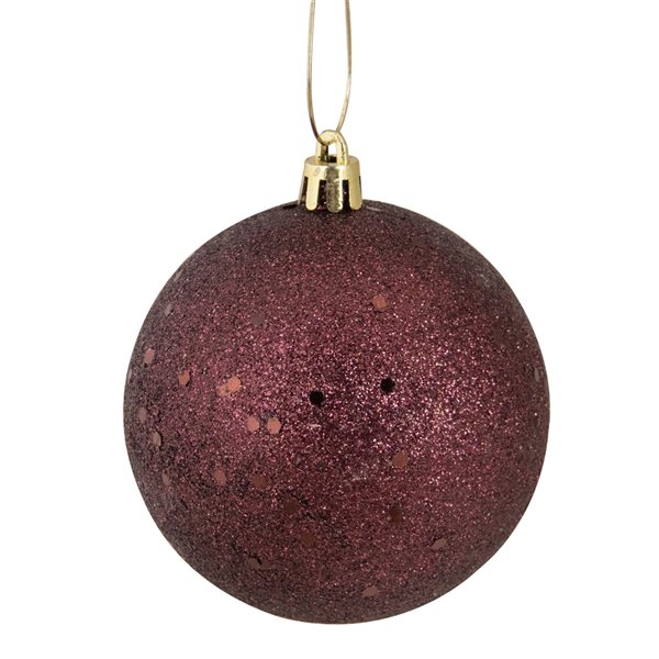 Northlight 32-Piece Mulberry Shatterproof 4-Finish Christmas Ball Ornaments