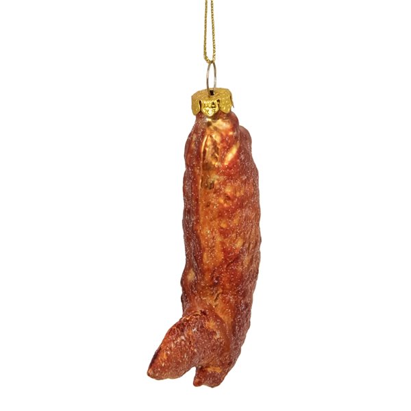 Northlight 4-in Buffalo Chicken Wing Glass Christmas Ornament