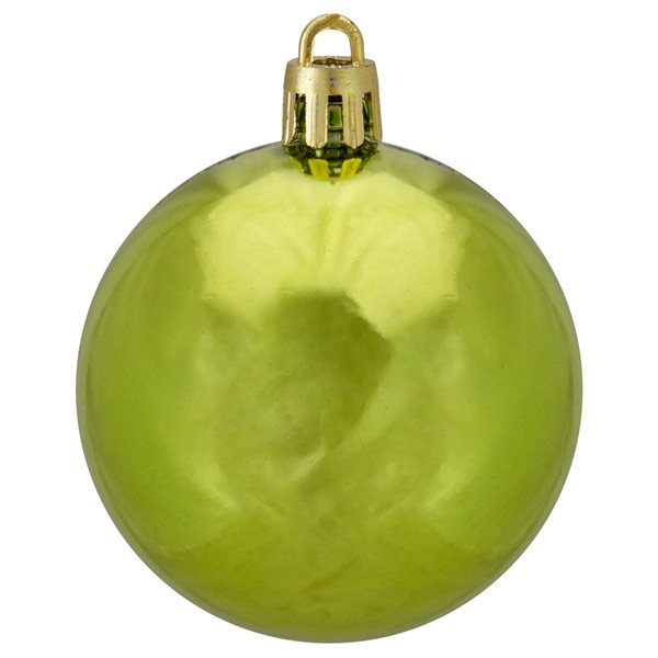 Northlight 60-Piece Kiwi Green Shatterproof Shiny Christmas Ball Ornaments