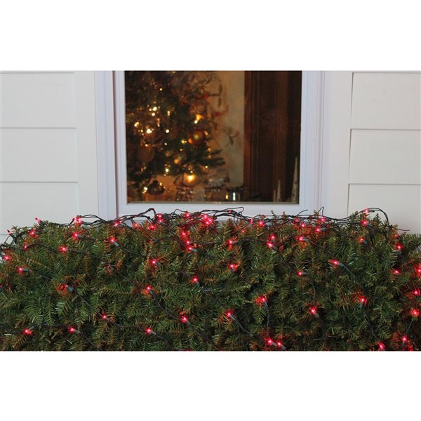 Northlight 4-ft x 6-ft Red Mini Incandescent Net Style Christmas Lights