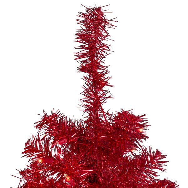 Northlight 4-ft Pre-Lit Slim Red Artificial Christmas Tree - Clear Lights