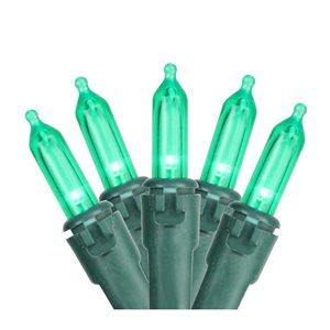 Northlight 50 Green LED Mini Christmas Lights - 16.25-ft Green Wire