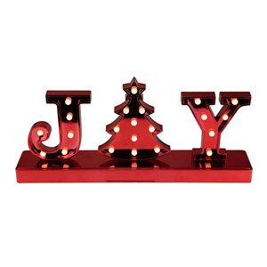Northlight Nothlight 6.5-in LED Lighted Red 'Joy' Christmas Marquee Sign