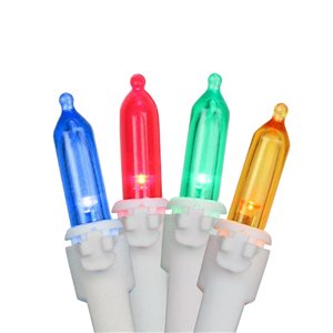 Northlight 35-Count Multicolour LED Mini Christmas Light Set - 11.25-ft White Wire