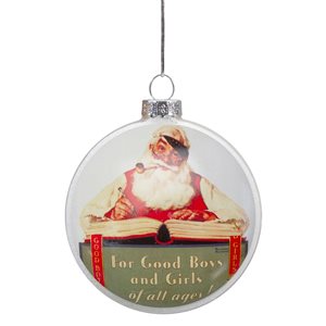 Northlight 3-in Norman Rockwell Glass Disc Ornament