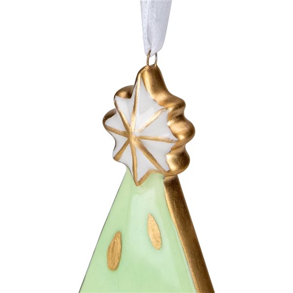 Northlight 4.5-in Green and Gold Christmas Tree Hanging Ornament