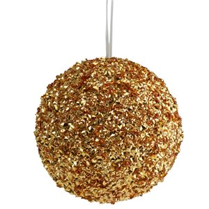 Northlight 6-in Gold Glitter Christmas Ball Ornament