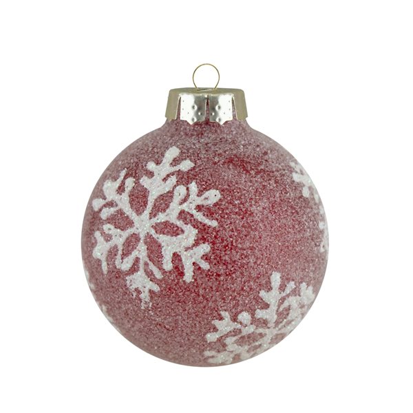 Northlight 1.75-in Red Glass Christmas Ornaments - Set of 12 34313356