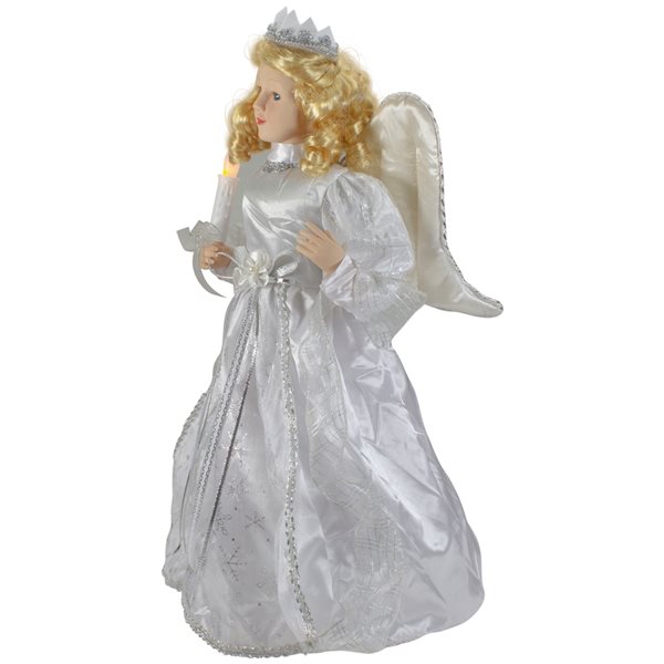 Northlight 18 Lighted White And Silver Angel In A Dress Christmas