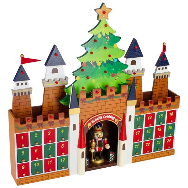 Northlight 20.5-in Nutcracker Castle Christmas Advent Calendar