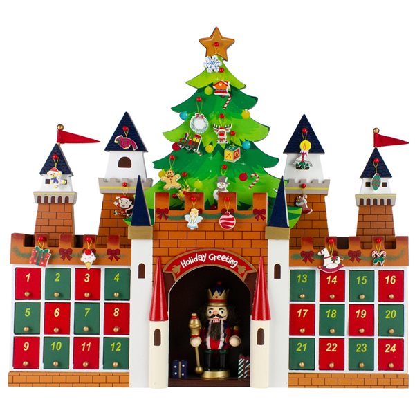 Northlight 20.5-in Nutcracker Castle Christmas Advent Calendar