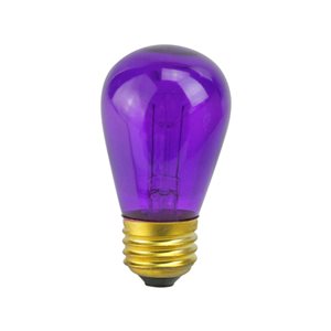 Northlight Transparent Purple S14 Christmas Replacement Bulbs - Pack of 25