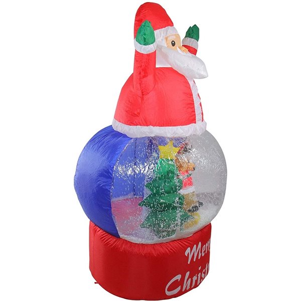 Northlight 57-in Inflatable Santa Claus Snow Globe Outdoor Christmas Decoration