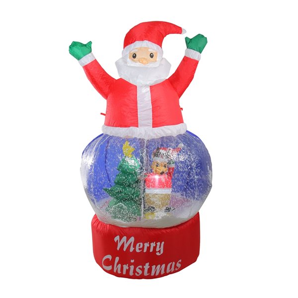 Northlight 57-in Inflatable Santa Claus Snow Globe Outdoor Christmas Decoration