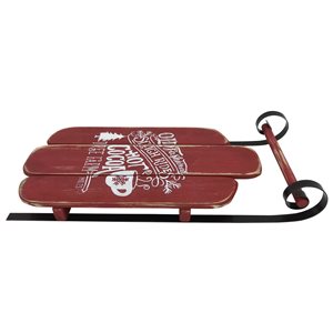 Northlight 23-in Red Wooden Christmas Snow Sled Decoration