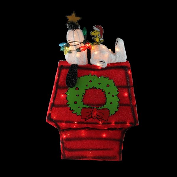 Northlight 18-in Snoopy on Dog House Outdoor Christmas Yard Decoration