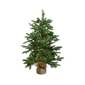 Northlight 3-ft x 28-in Pre-Lit Viella Norway Spruce Artificial Christmas Tree