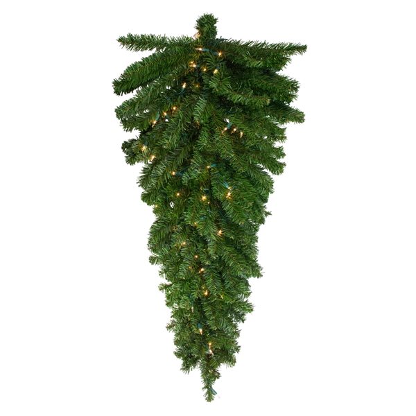 Northlight 52-in Canadian Pine Christmas Teardrop Swag Clear Light