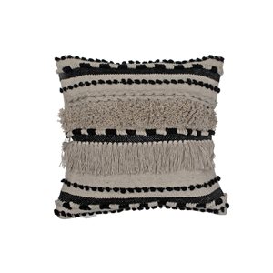 IH Casa Decor Ivory 18-in x 18-in Square Indoor Throw Pillow - 2-Piece