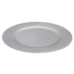 IH Casa Decor 13-in Silver Charger Plate - Set of 6