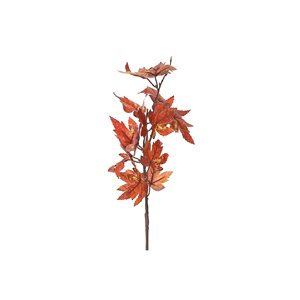 IH Casa Decor Polyester Orange Maple Leaves Branch - Set of 6