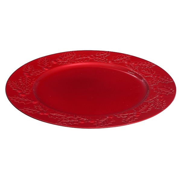 IH Casa Decor 13-in Red Charger Plate - Set of 6