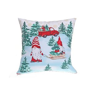 IH Casa Decor Gnome Pulling SLED Polyester Pillow - Set of 2