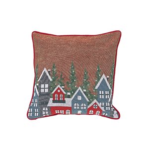 IH Casa Decor Winter Village Tapestry Pillow - Set of 2