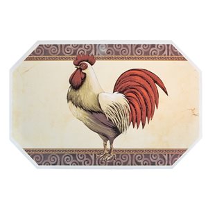 IH Casa Decor Single Rooster Plastic Placemat - Set of 12