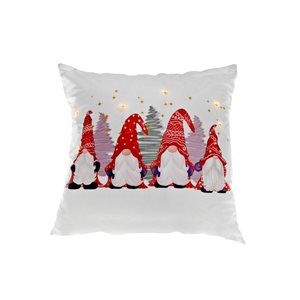 IH Casa Decor Quadruple Gnome LED Velvet Pillow - Set of 2