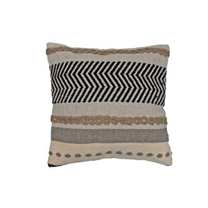 iH casadécor Ivory 18-in x 18-in Square Indoor Throw Pillow - 2-Piece