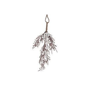 IH Casa Decor White Frosted Berry Twig Branch 6/pk