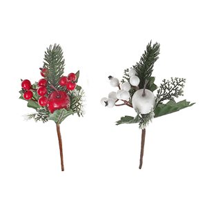 IH Casa Decor Assorted Berries and Pine Branch 8.25-in x 4-in x 1-in 12/pk
