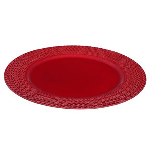 IH Casa Decor 13-in Red Charger Plate - Set of 6