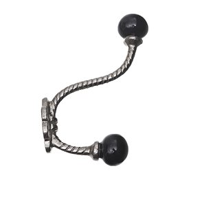 iH casadécor Black/Nickel Metal Wall Hook - Set of 4