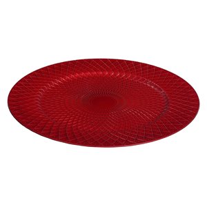 IH Casa Decor Charger Plate (Dotted Diamond) (Red) (13") - Set of 6