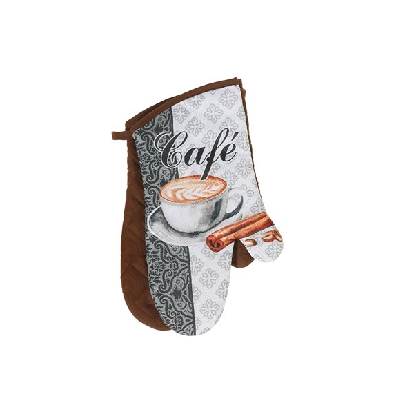 IH Casa Decor Brown/White Oven Mitts - Set of 2