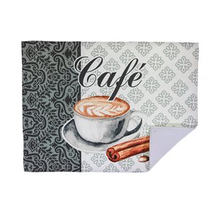 Tapis de séchage en tissu par IH Casa Decor de 15 po x 20 po (café latté), 2 pièces