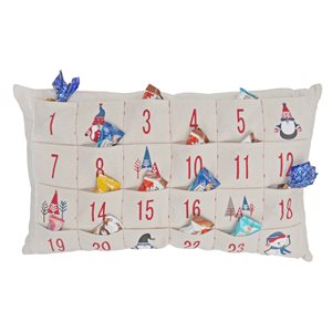 IH Casa Decor Advent Calendar with 24 Pockets Pillow - Set of 2