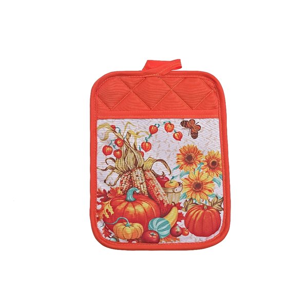 IH Casa Decor Orange Pot Holder with Pocket Set of 6 RONA