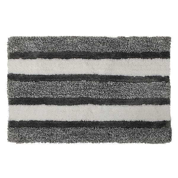 iH casadécor 20-in x 32-in Grey Microfibre Bath Mat