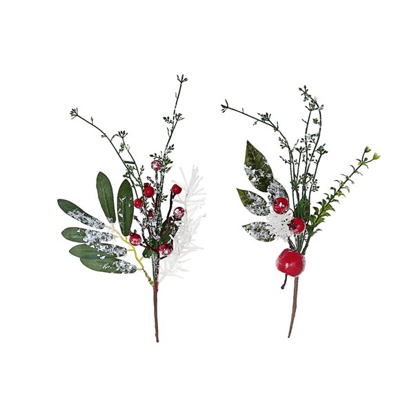 IH Casa Decor Frosted Berries and Greenery Branch - Set of 6 | RONA