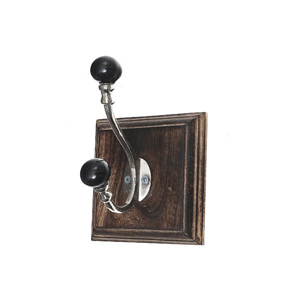 iH casadécor Brown Wood Wall Hook - 2-Pack