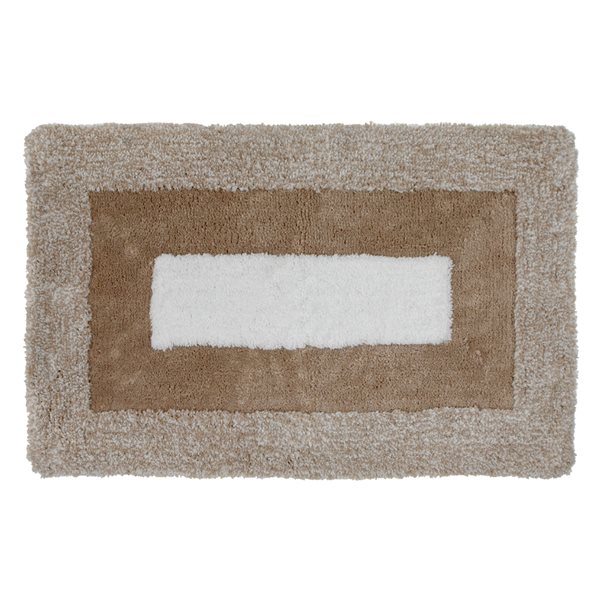 iH casadécor 20-in x 32-in Taupe Microfibre Bath Mat