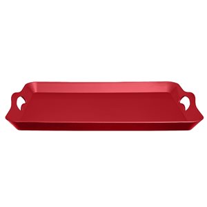 IH Casa Decor Rectangular Red Serving Tray with Handle